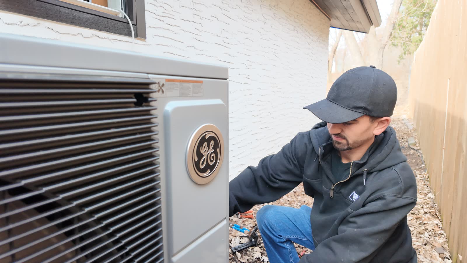 New GE unit installed outside a Twin Cities home